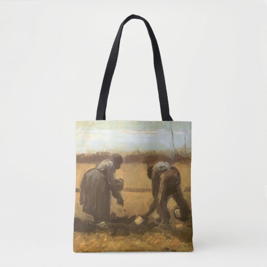 Tote Bag Vincent van Gogh - Les paysans plantent des pommes (Devant)