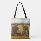 Tote Bag Vincent van Gogh - Les paysans plantent des pommes (Dos)
