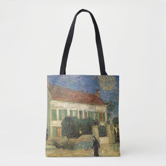 Tote Bag Vincent van Gogh - Maison Blanche à la nuit (Devant)