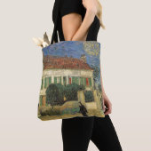 Tote Bag Vincent van Gogh - Maison Blanche à la nuit (De près)
