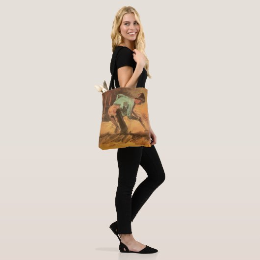 Tote Bag Vincent van Gogh - Man Stooping w Stick ou Spade (Sur le modèle)