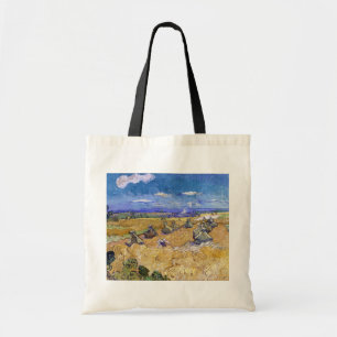 Tote Bag Vincent van Gogh - Meules de blé avec des moissonn