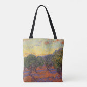 Tote Bag Vincent van Gogh - Olive Grove, Orange Sky (Dos)