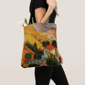 Tote Bag Vincent van Gogh - Paysage, Maison et Plowman (De près)