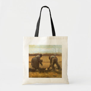 Tote Bag Vincent van Gogh - Paysans plantant des pommes de 