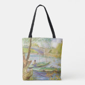 Tote Bag Vincent van Gogh Pêche au printemps, Pont de Clich (Dos)