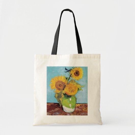 Tote Bag Vincent Van Gogh - Trois tournesols dans un vase (Devant)