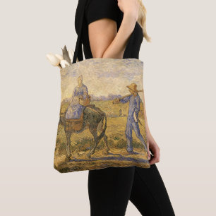 Tote Bag Vincent van Gogh - Un couple paysan va au travail