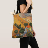 Tote Bag Vincent van Gogh - Vallée avec Plowman (De près)