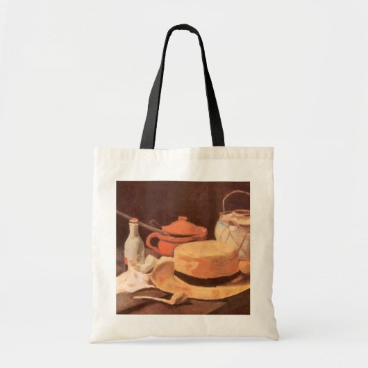 Tote Bag Vincent van Gogh - Vie morte avec Casquette de pai (Devant)
