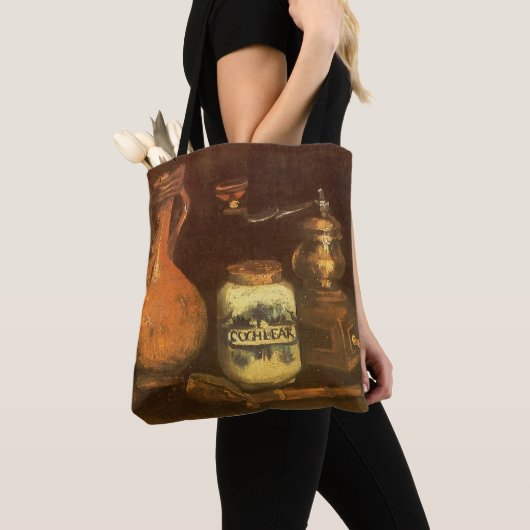 Tote Bag Vincent van Gogh - Vie morte avec moulin à café (De près)