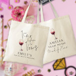 Tote Bag Vino avant Vows Maid of Honor Bachelorette Party<br><div class="desc">Vino Before Vows Maid of Honor Name Bachelorette Party. Vino avant Vows sur le devant et Maid of Honor sur le dos sont dans un ensemble élégant script - d'autres rôles sont également disponibles dans cette collection. Le reste du texte que vous pouvez facilement personnaliser.</div>
