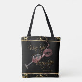 Tote Bag Vins et lèvres Rosey - Marbre (Dos)