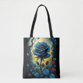 Tote Bag Vins Roses bleus 1 (Devant)