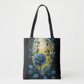 Tote Bag Vins Roses bleus 2 (Devant)
