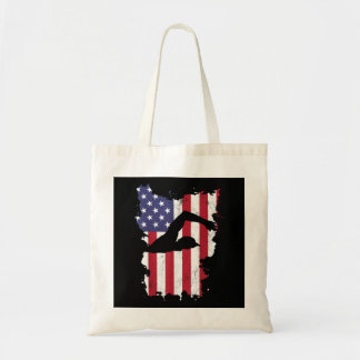 Tote Bag Vintage 4 juillet USA Drapeau Nage Nage