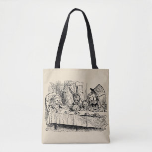 Tote Bag Vintage Alice au pays des merveilles, Thé Party