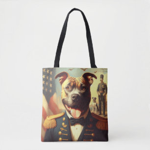 Tote Bag Vintage American Pit Bull Terrier Peinture