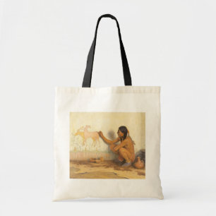 Tote Bag Vintage Amérindien, artiste indien par Couse
