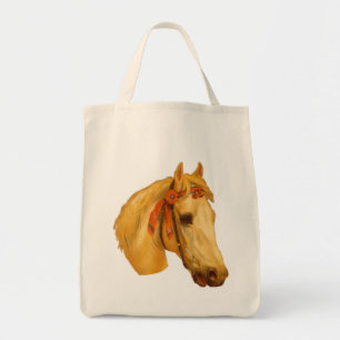 Tote Bag Vintage Art Cheval Head Animal