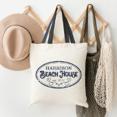 Tote Bag Vintage Beach House Personnalisé