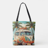 Tote Bag Vintage Beach Van (Dos)