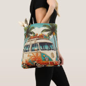 Tote Bag Vintage Beach Van (De près)