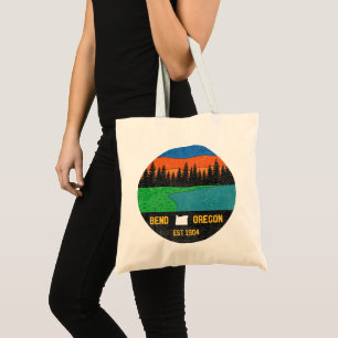 Tote Bag Vintage Bend Oregon Mountain Retro Souvenir