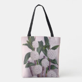 Tote Bag Vintage blanc orchidée Dendrobrium Purpurem (Dos)