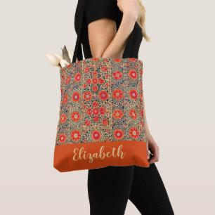 Tote Bag Vintage Boho Bohemian Personnalisé pour elle