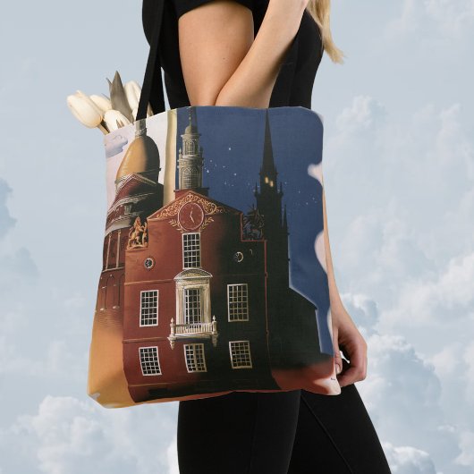 Tote Bag Vintage Boston, Massachusetts Paul Revere's Ride