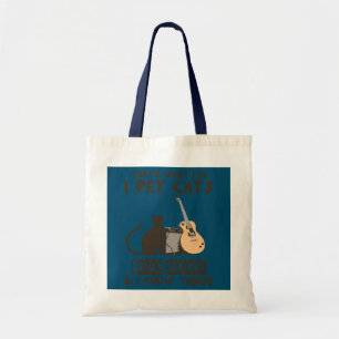 Tote Bag Vintage C'est ce que je fais I Pet Cats Guitare Ki