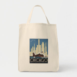 Tote Bag Vintage Chicago Illinois