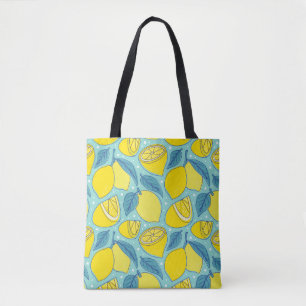 Tote Bag Vintage citron frais fruits tropicaux sans soudure