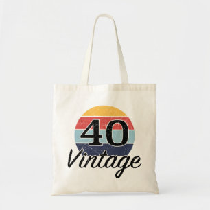 Tote Bag Vintage coucher du soleil du 40e anniversaire