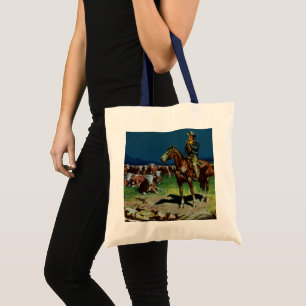 Tote Bag Vintage Cowboy, éleveur de bétail sur la ferme
