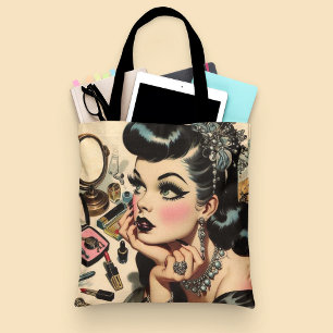 Tote Bag Vintage Cute Goth Pin Up
