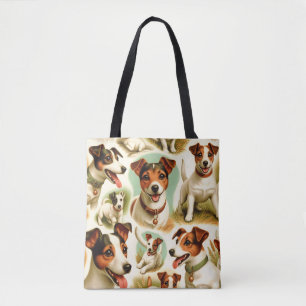 Tote Bag Vintage Cute Jack Russell Terrier