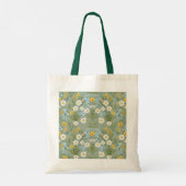Tote Bag Vintage Daisy Wildflower Damask Pattern (Dos)