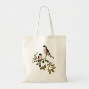 Tote Bag Vintage de beaux oiseaux sur une branche
