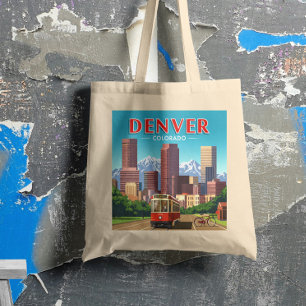Tote Bag Vintage Denver Colorado