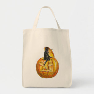 Tote Bag Vintage diable noir sur Jack o' Lantern