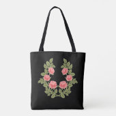 Tote Bag Vintage Dusty Pink Roses Floral Pattern - Romantic (Dos)