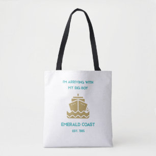 Tote Bag Vintage Emerald Coast J'arrive avec mon grand garç
