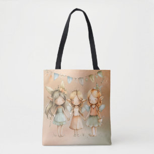 Tote Bag Vintage Fées Fille Anniversaire cadeau de fête