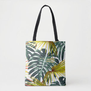 Tote Bag Vintage Feuille Motif de la jungle tropicale