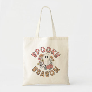Tote Bag Vintage Floral Éffrayant Saison Fantôme