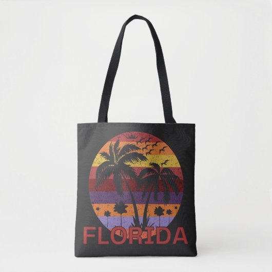 Tote Bag Vintage Floride USA Summer Beach (Devant)