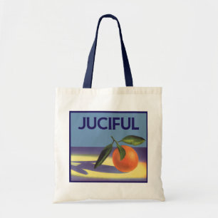 Tote Bag Vintage Fruit Crate Art Étiquette, Oranges juives