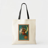 Tote Bag Vintage Halloween Jack O'Lantern (Devant)
